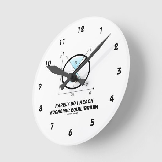 経済の均衡に達することはめったにない ラウンド壁時計 (傾斜)
