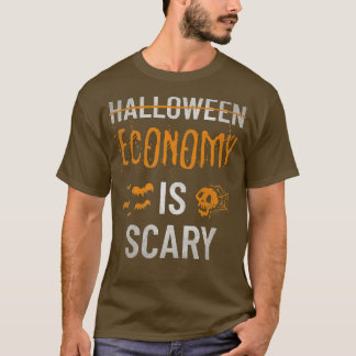 経済は恐ろしい不気味ハロウィンのグラフィックおもしろいダ Tシャツ