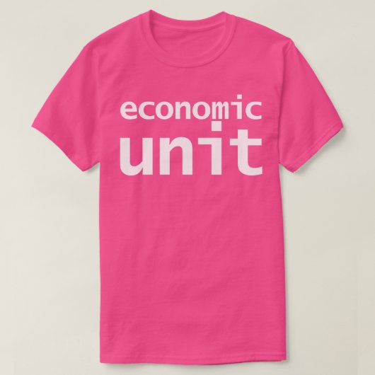 経済単位 Tシャツ (デザイン正面)