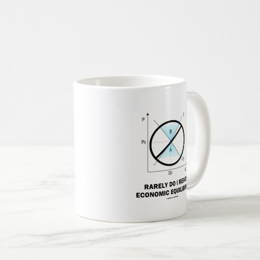 経済均衡経済に到達することはめったにない コーヒーマグカップ (正面右)