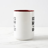 経済大学専攻の人カッコいい々 ツートーンマグカップ (中央)