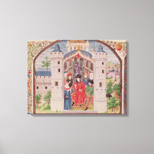 経済学の発表 キャンバスプリント (正面)