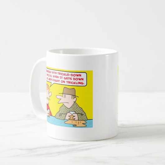 経済学をしたたって下さい コーヒーマグカップ (正面左)