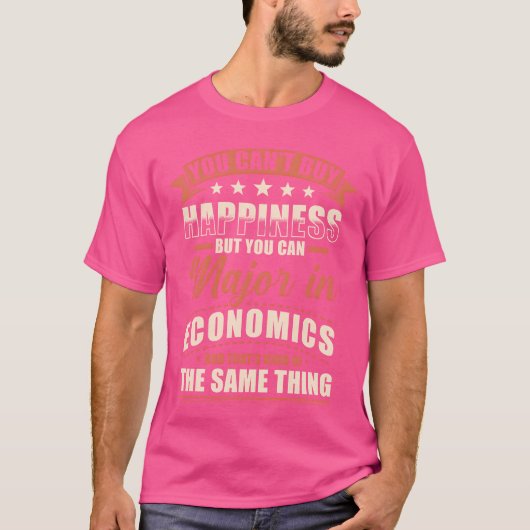 経済学専攻のレトロデザイン Tシャツ (正面)
