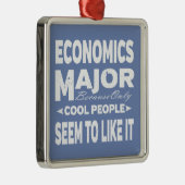 経済学専攻の大学カッコいいは好きな人のみ メタルオーナメント (右)