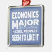 経済学専攻の大学カッコいいは好きな人のみ メタルオーナメント (左)