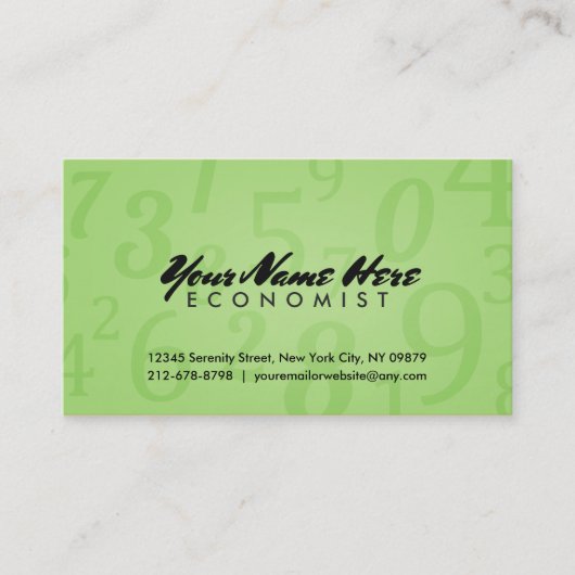 経済学者の名刺 名刺 (正面)