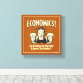 経済学：低税ブラケットの飲用 キャンバスプリント (インサイチュ (ウッドフロア))