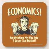 経済学:低税ブラケットの飲用 コースター (正面)