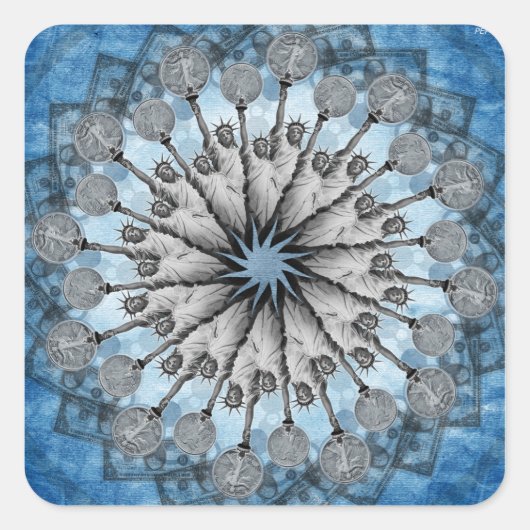 経済的自由 スクエアシール (正面)