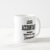 経理担当業務の役職のギフト コーヒーマグカップ (正面右)