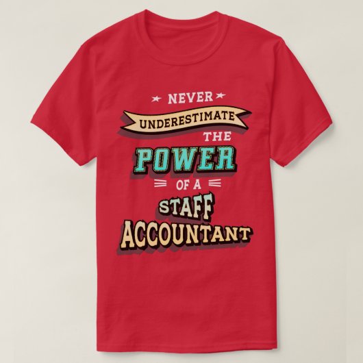 経理担当業務3 Tシャツ (デザイン正面)