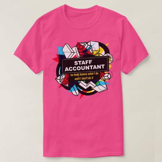 経理担当業務7 Tシャツ (デザイン正面)