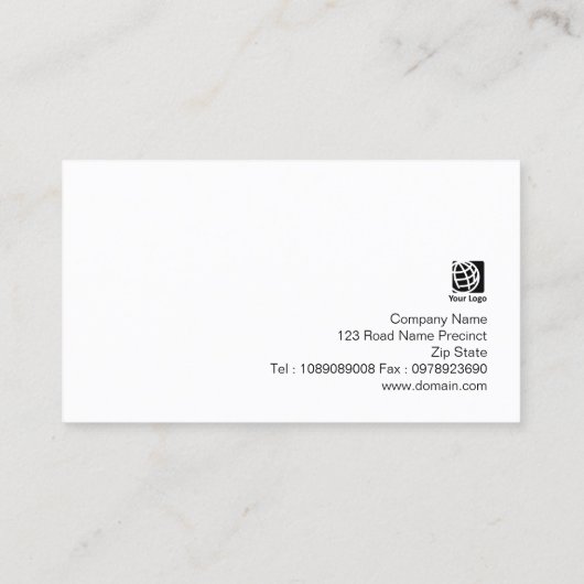 経理財務 名刺 (裏面)