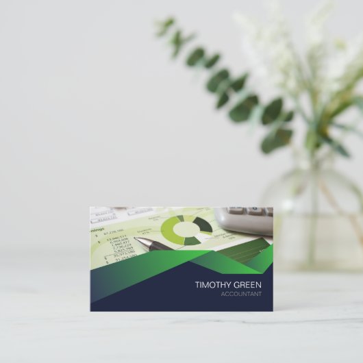 経理財務 名刺 (スタンド正面)