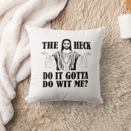 経糸ガイドのイエス・キリストの枕 クッション (ブランケット)