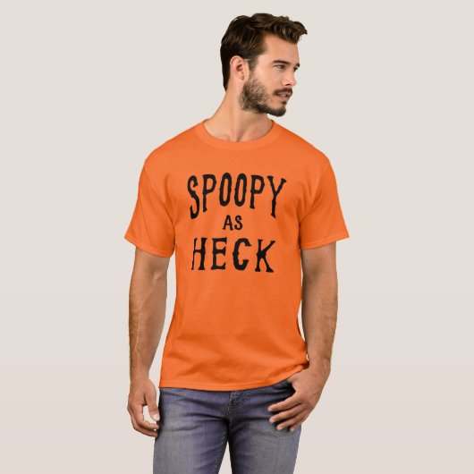 経糸ガイドのハロウィンのユーモアとしてSpoopy Tシャツ (正面フル)