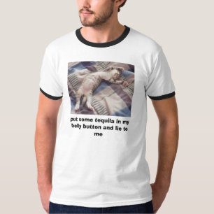 経糸ガイドは私の腹ボタンおよびlに、テキーラを…置きました tシャツ