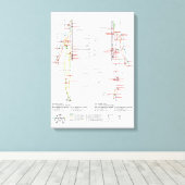 経絡の図 キャンバスプリント (インサイチュ (ウッドフロア))