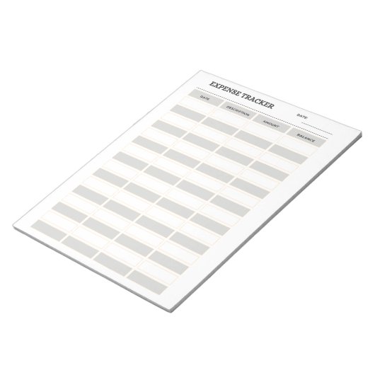 経費トラッカー ノートパッド (アングル)