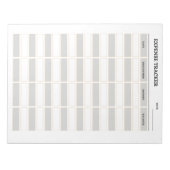 経費トラッカー ノートパッド (正面)