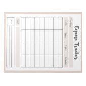 経費パーソナライズされた追跡者 ノートパッド (正面)