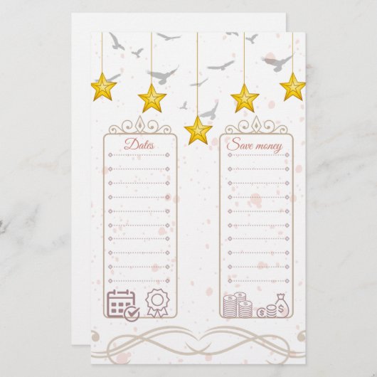 経費収入と救追跡予算   便箋 (正面/裏面)