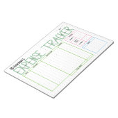 経費追跡カラフル省力表メモ帳 ノートパッド (アングル)