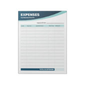 経費追跡ログビジネス型枠メモ帳 ノートパッド (回転)