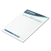 経費追跡ログビジネス型枠メモ帳 ノートパッド (アングル)