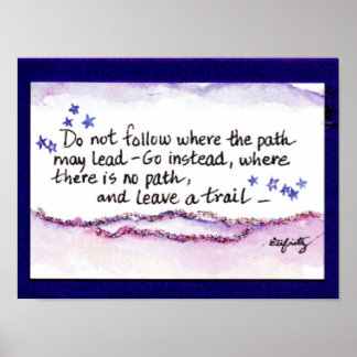 経路が後を追指し示す可能性のある場所を使用しない –  ポスター