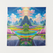 「経路は春を通る – ファンタジーフローラ タペストリー (正面)