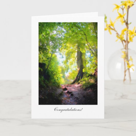 経路は最も険しいようだ…一般おめでとう カード (黄色い花)