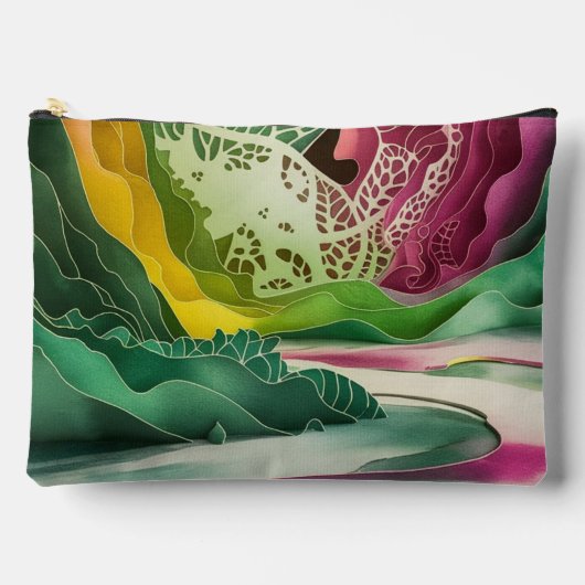 経路カラフルアクセサリーパウチハンドバッグ アクセサリーポーチ (正面)