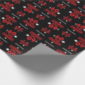 経験される60年は誕生日を個人化します ラッピングペーパー (角)