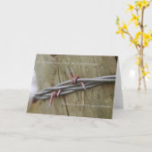 経験のBarbの鉄条網の挨拶状 カード (黄色い花)