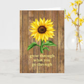 経験を通じて成長すやる気を起こさせるる カード (黄色い花)