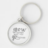 経験を通じて成長する引用文ポスター キーホルダー (正面)