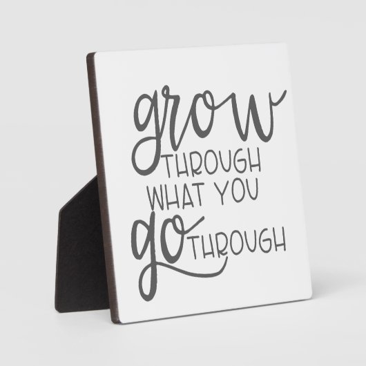 経験を通じて成長する引用文ポスター フォトプラーク (正面)