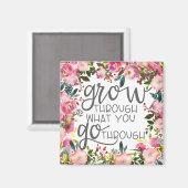 経験を通じて成長する引用文ポスター マグネット (正面/裏面)