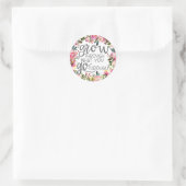 経験を通じて成長する引用文ポスター ラウンドシール (バッグ)