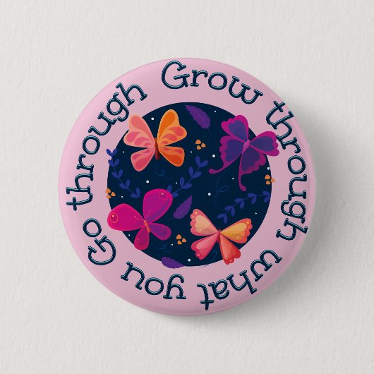 経験を通じて成長する 缶バッジ (正面)