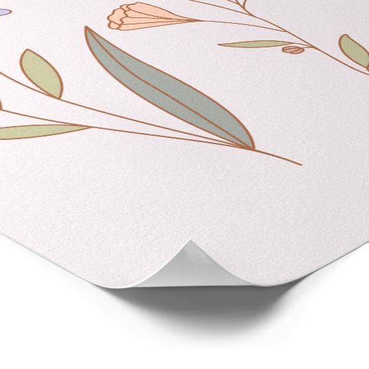 経験を通じて成長する |花模様2 ポスター (角)