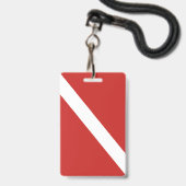 経験豊富なダイバーのためのスキューバインストラクターラベル バッジ (Back with Lanyard)