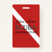 経験豊富なダイバーのためのスキューバインストラクターラベル バッジ (正面)
