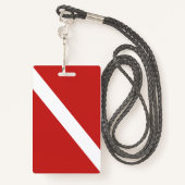 経験豊富なダイバーのためのスキューバインストラクターラベル バッジ (裏面ランヤード)