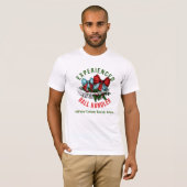 経験豊富なボールハンドラスケルトンクリスマス Tシャツ (正面フル)