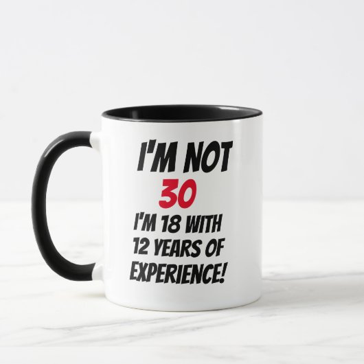 経験12年 18歳です30歳なんて嘘 マグカップ, マグカップ (左)