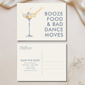 結おもしろいユニーク婚の日付の保存 案内ポストカード