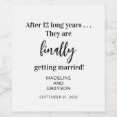 結おもしろい婚すカジュアル結婚る ワインラベル (シングルラベル)